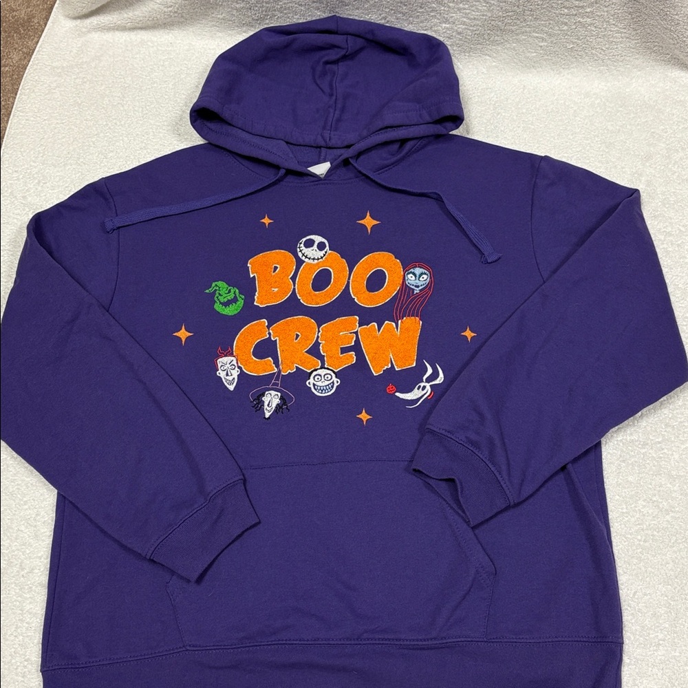 Disney Tim Burton A Night Before Christmas Hoodie Sweatshirt Boo crew xl